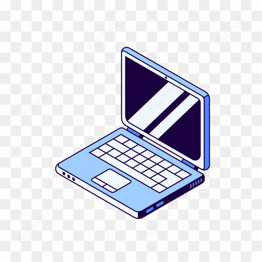Laptop biru mungil