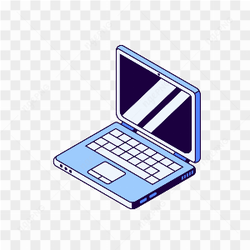 Laptop biru mungil