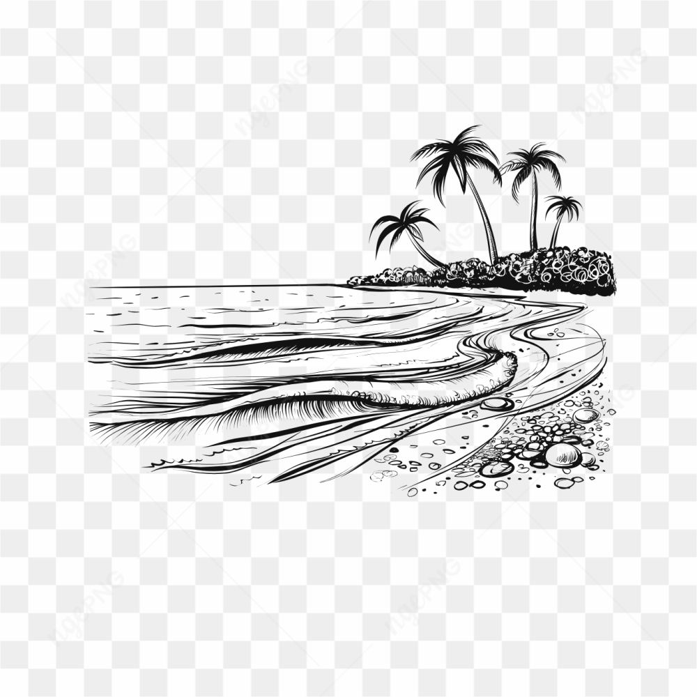 Sketsa pinggir pantai