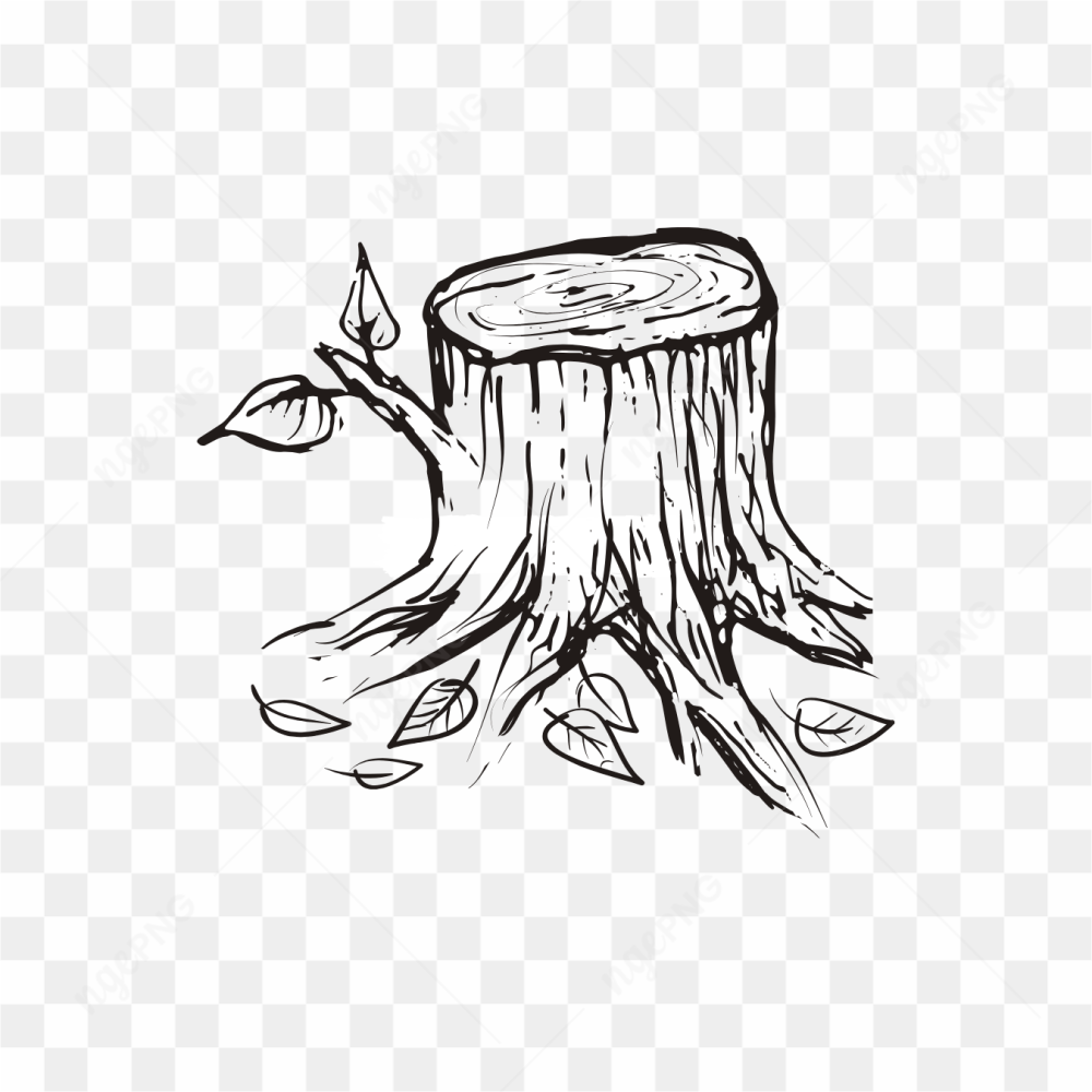 Sketsa batang pohon