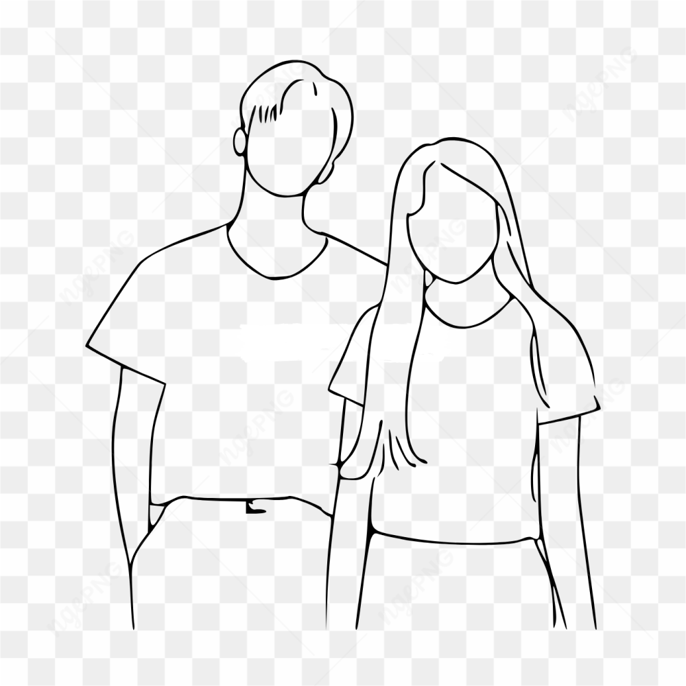 Sketsa orang pasangan