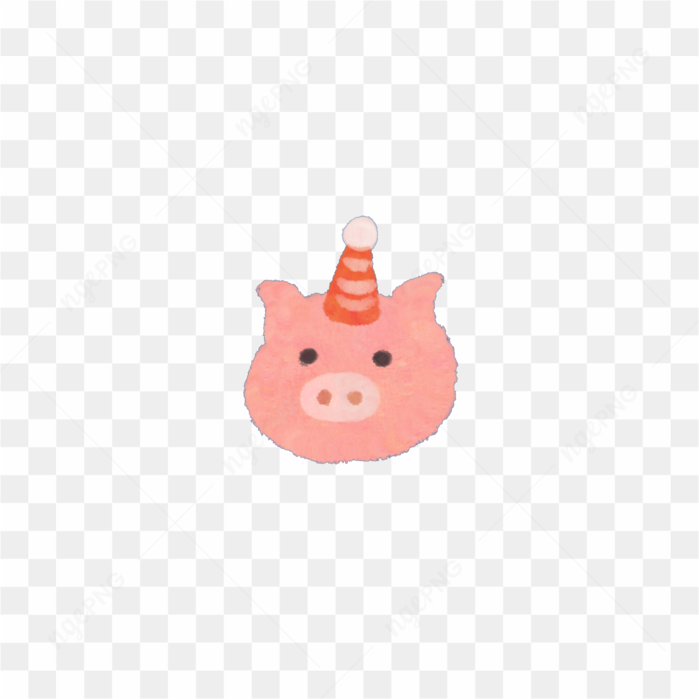 Cute festive pig sticker