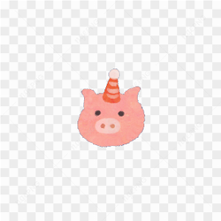 Cute festive pig sticker