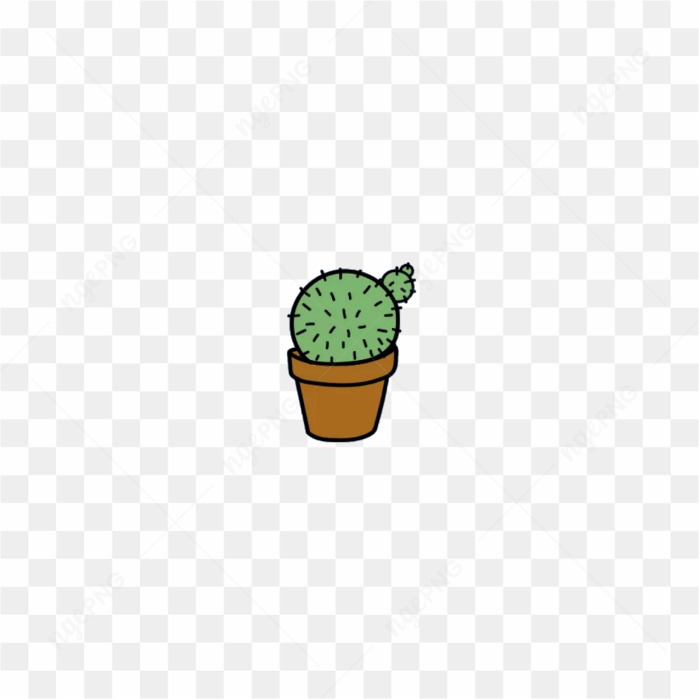 Cute cactus sticker