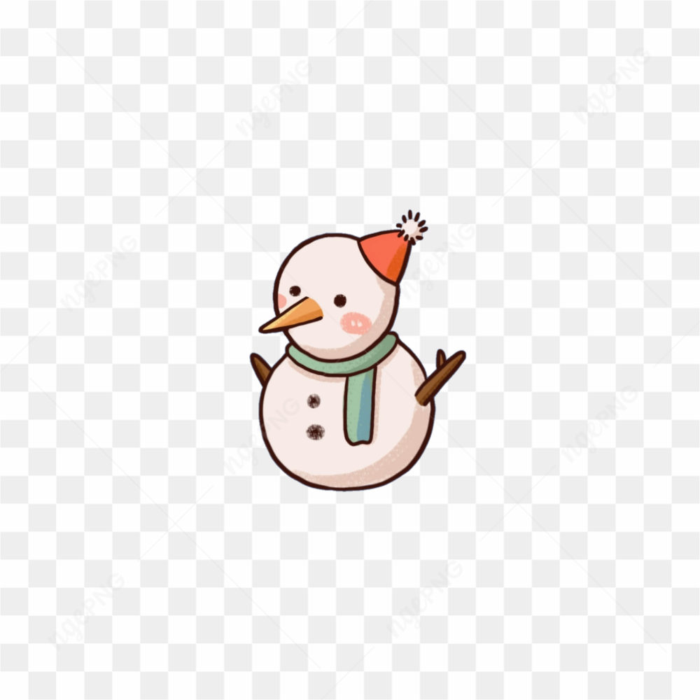 Cute snowman sticker