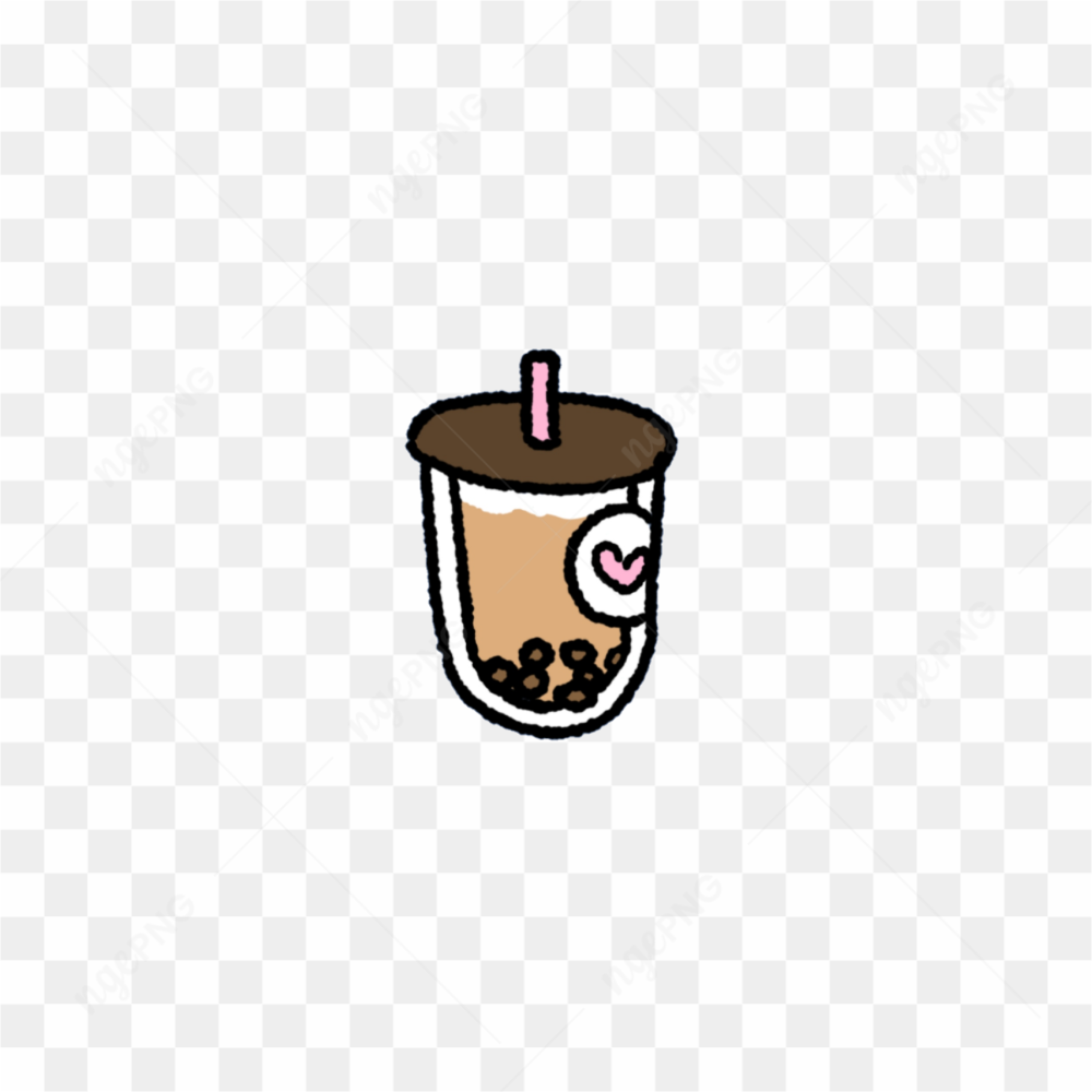 Pretty bubble tea sticker