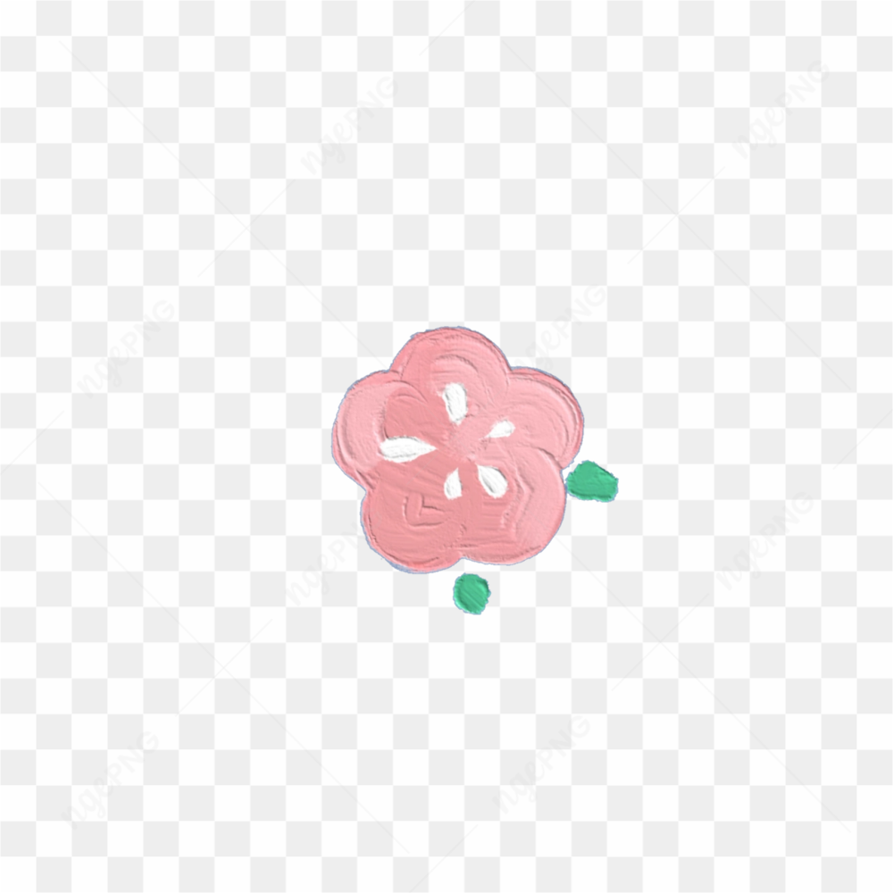 Pink flower sticker