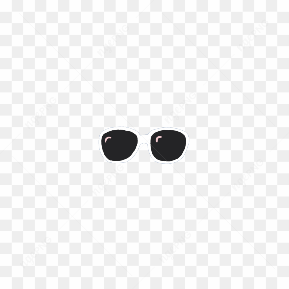 White glasses sticker