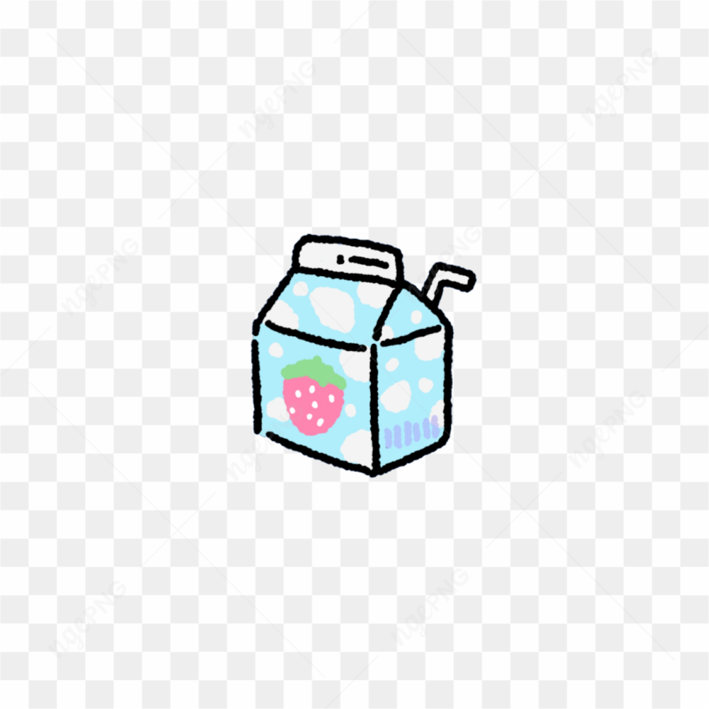 Strawberry milk sticker
