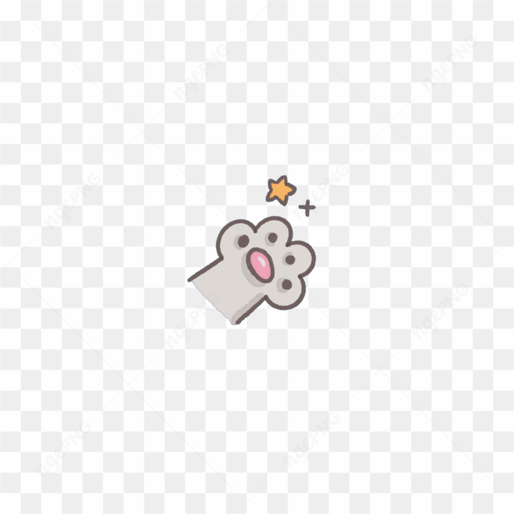Cute cat paw sticker