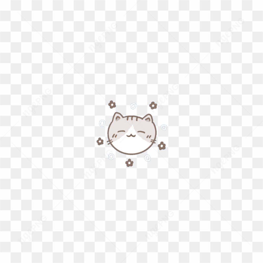 Cute gray cat sticker