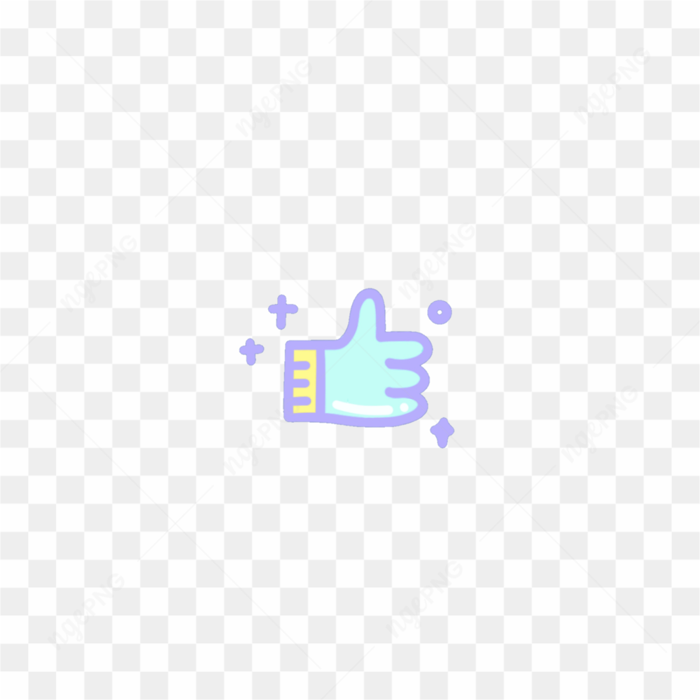 Colorful thumbs up sticker