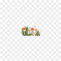 Flower garden sticker