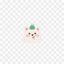 Party polar bear sticker