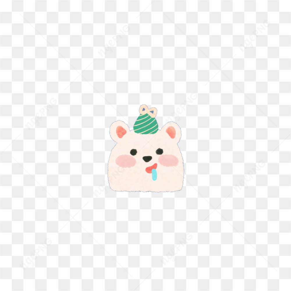 Party polar bear sticker