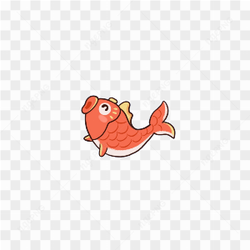 Orange fish sticker
