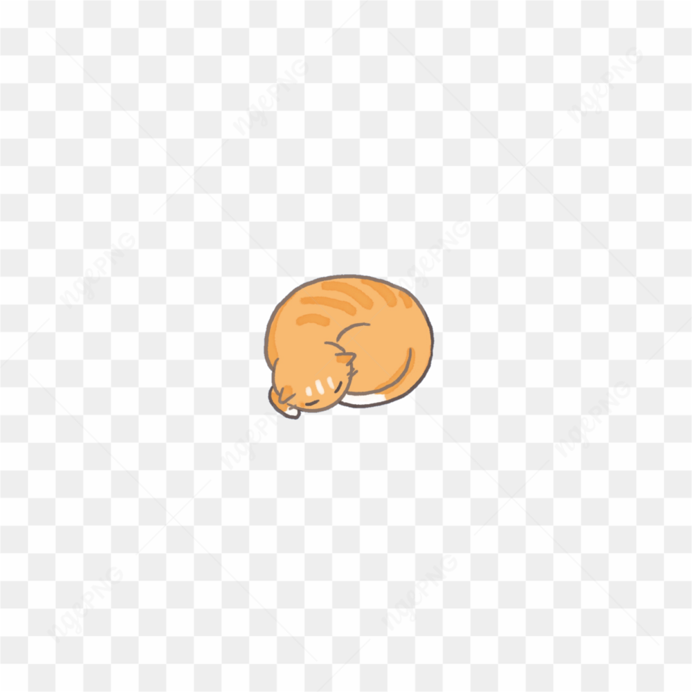 Orange cat sleeping sticker