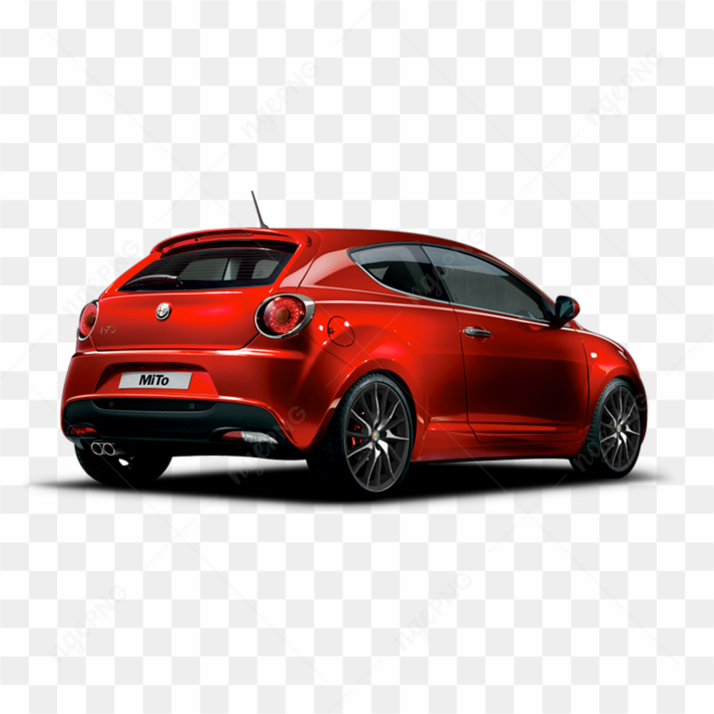 L\'arrire d\'une Alfa Romeo Mito rouge