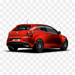 L\'arrire d\'une Alfa Romeo Mito rouge