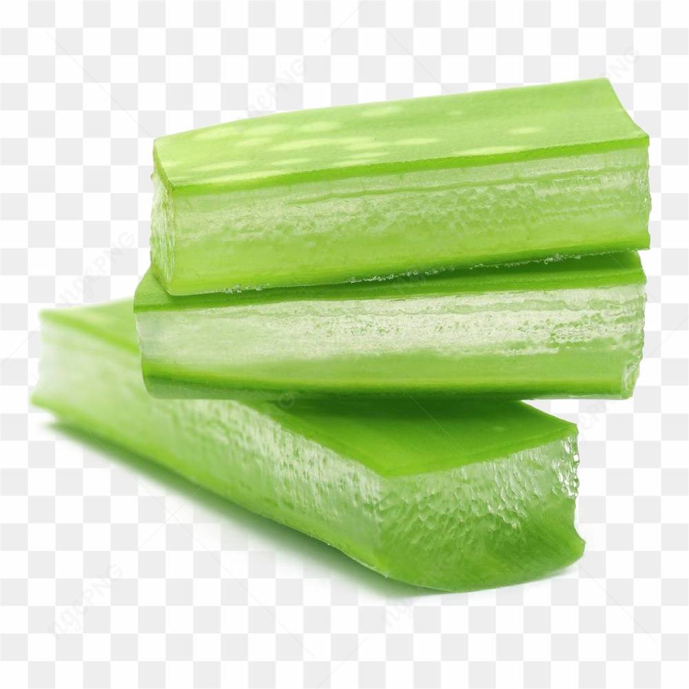 Trois feuilles d\'aloe vera empiles