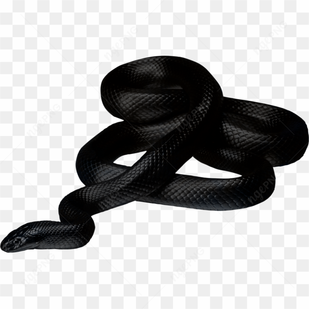 Serpent noir sur fond blanc