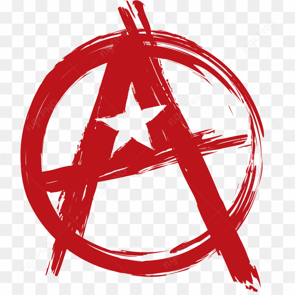 L\'image du symbole de l\'anarchie rouge