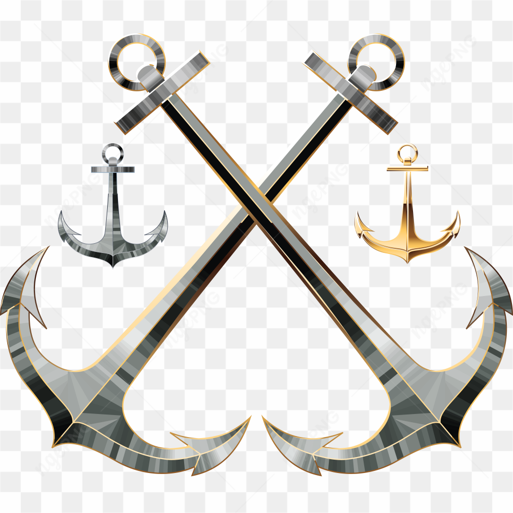 Symbole d\'ancrage nautique crois