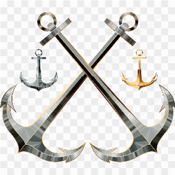 Symbole d\'ancrage nautique crois