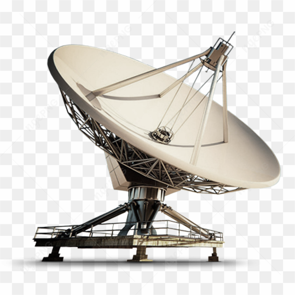 Antenne parabolique blanche