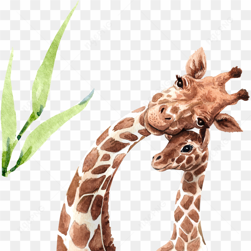 Giraffe with child