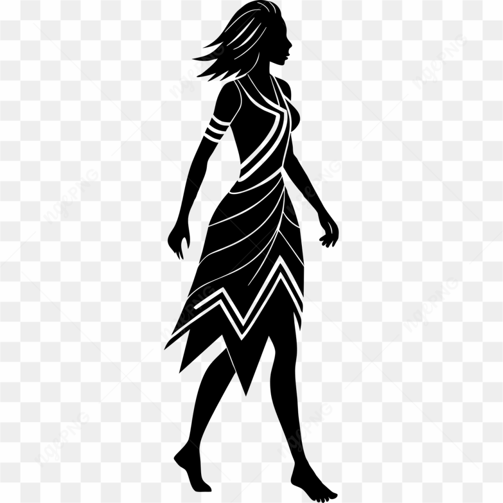 Vector art of a female silhouette 
