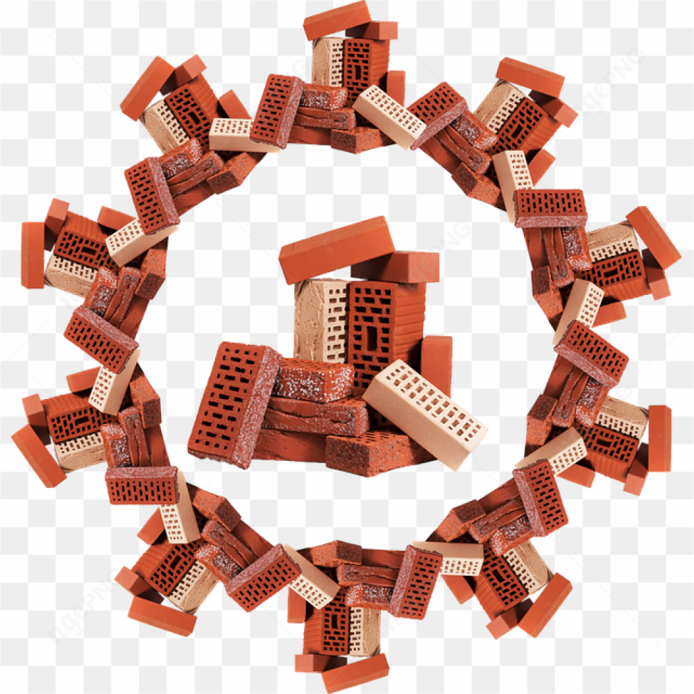 Circle of bricks for background