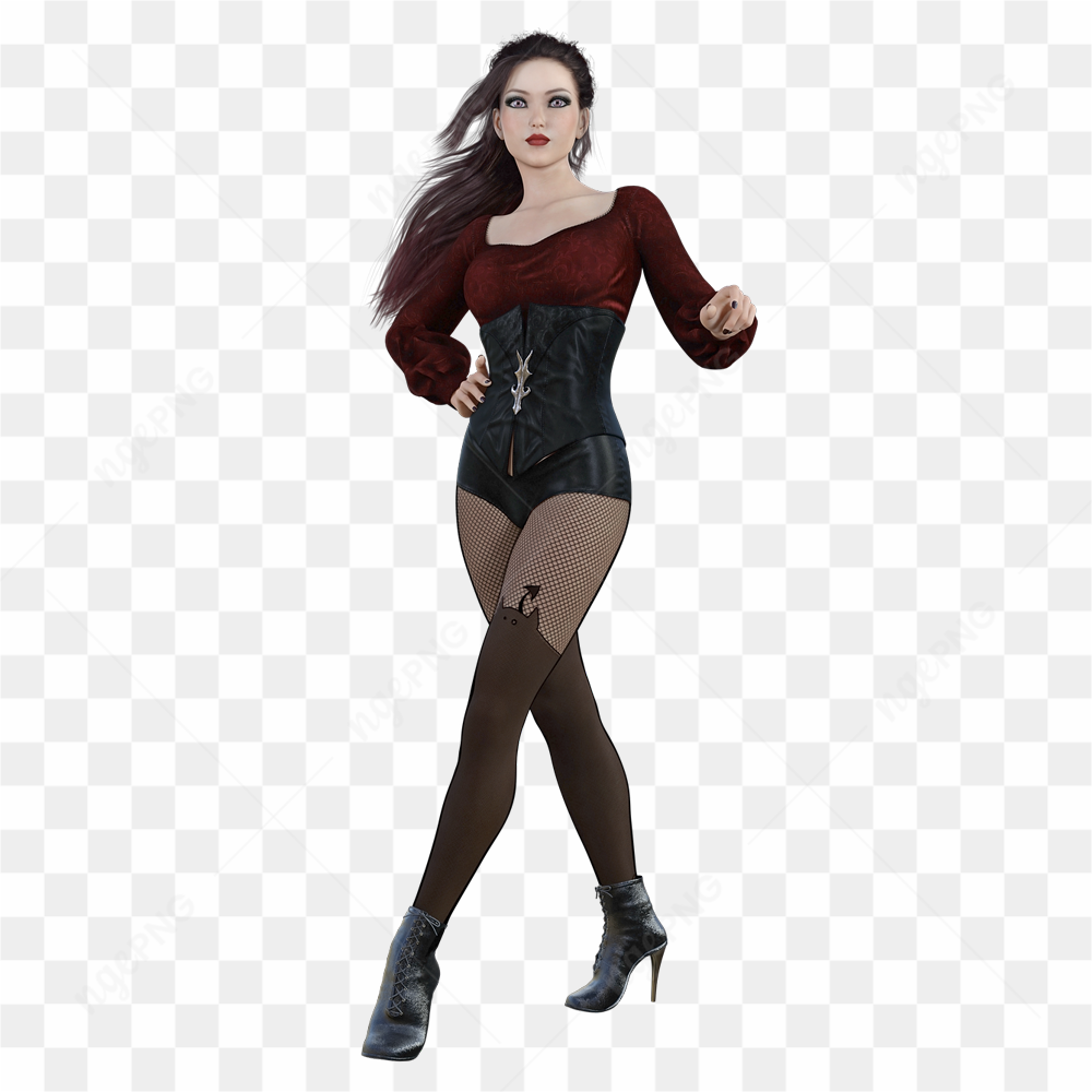 3D blender female model