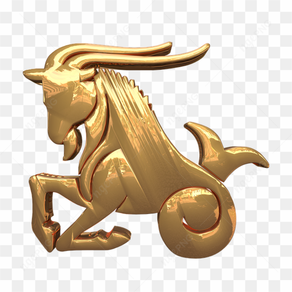 Golden zodiac signs 3d 