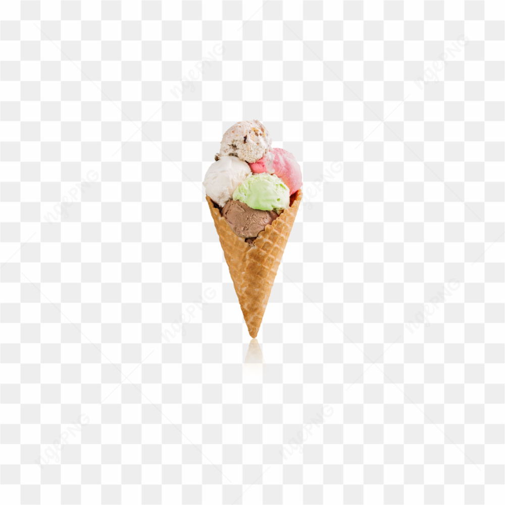 Ice cream of various flavors