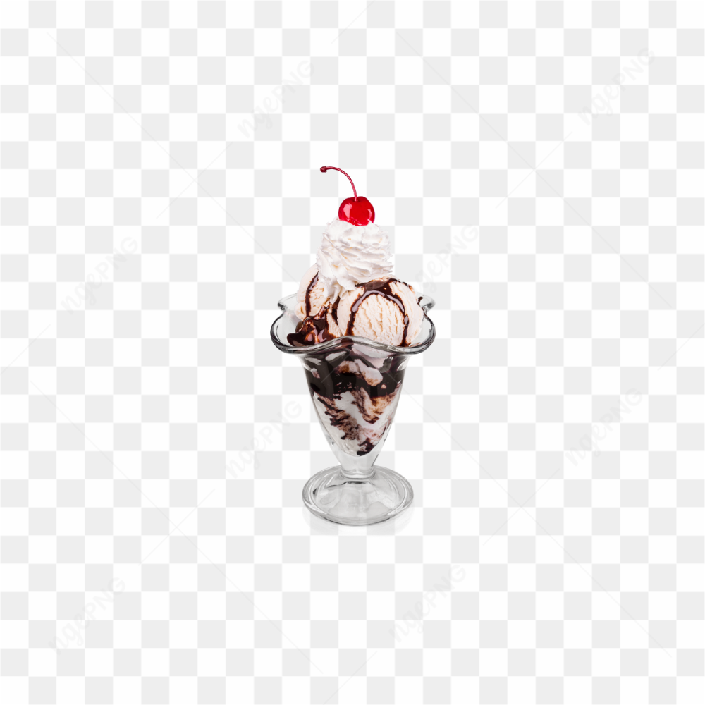 Delicious Sundae with chantily