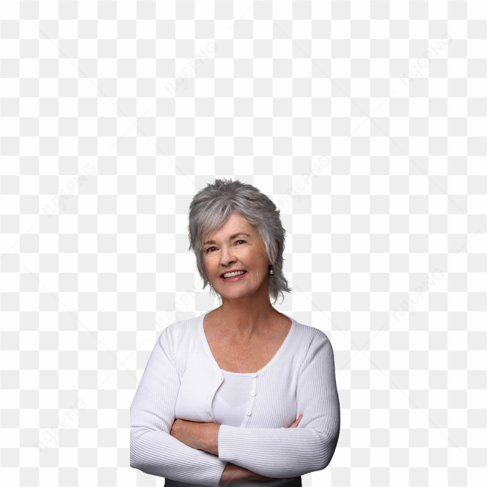 Smiling old lady