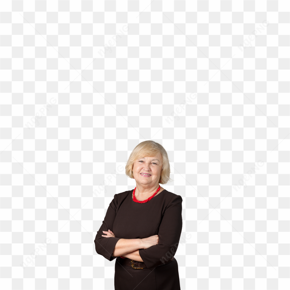 Old blonde lady