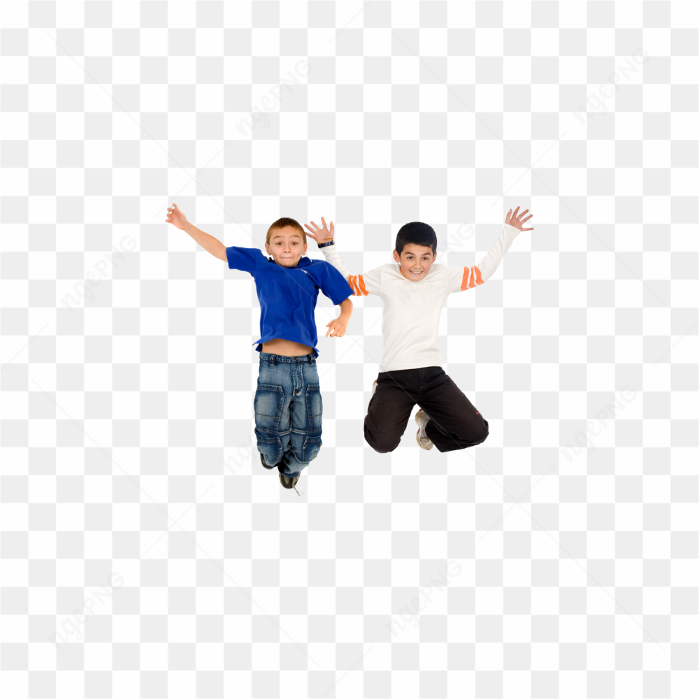 2 boys jumping