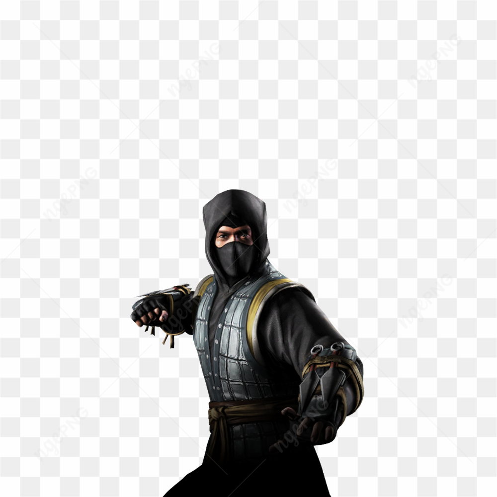 Ninja warrior wearing black
