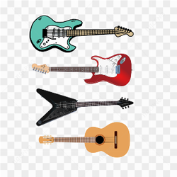 Guitars Sticker Tshirt Logo