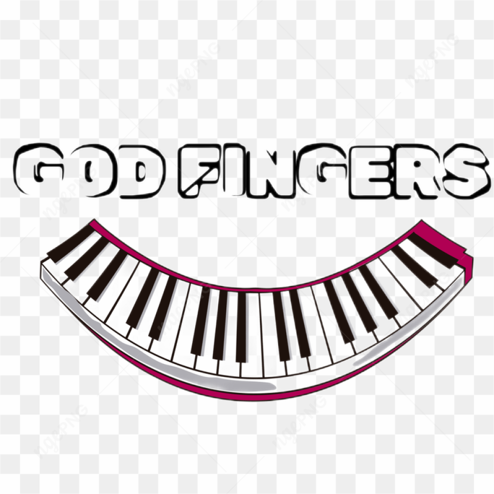 Keyboard Godfingers Tshirt Sticker