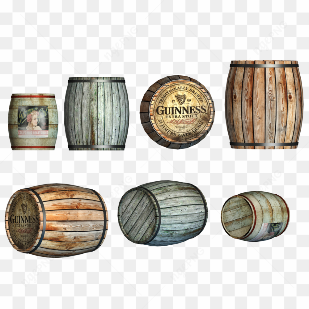 Wooden wine barrel