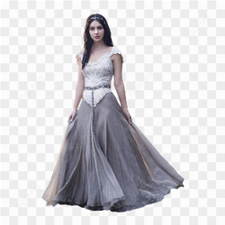 Lady in white dress