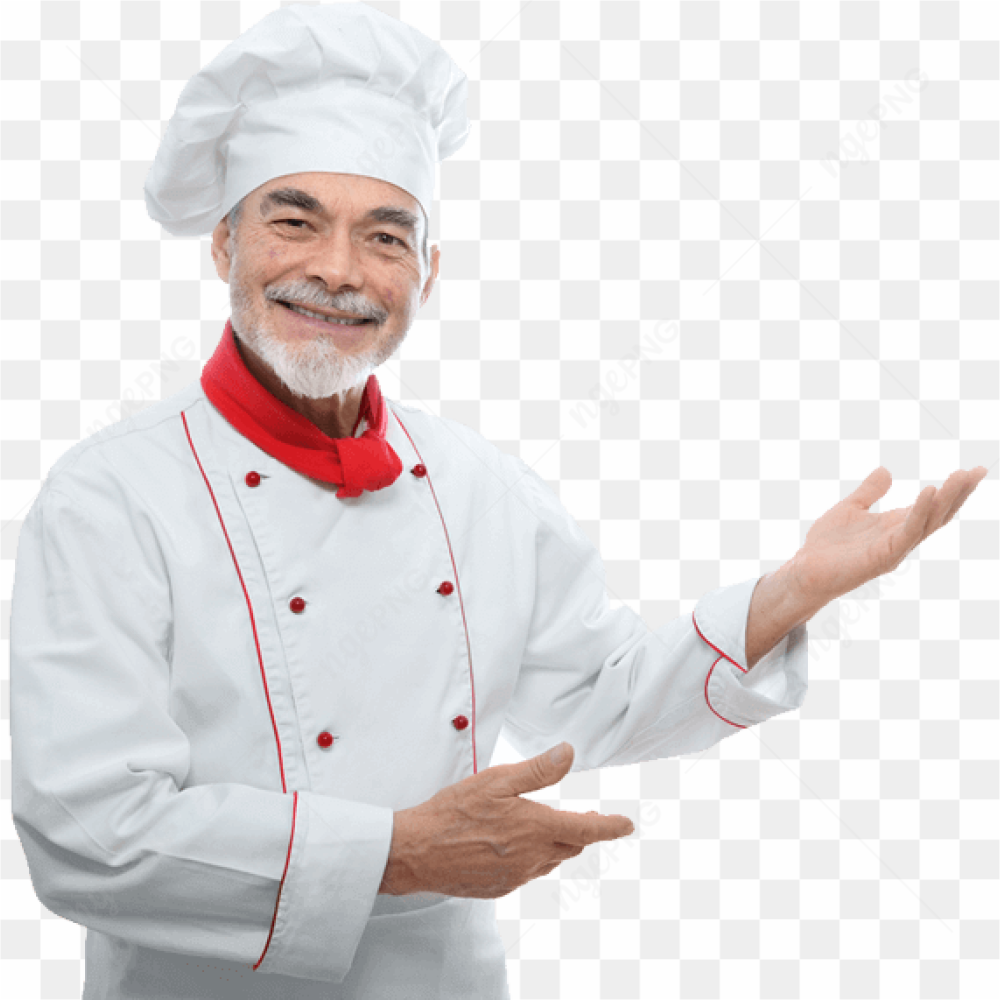 Professional chef presenting