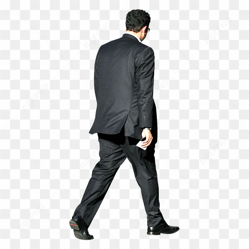 Walking business man