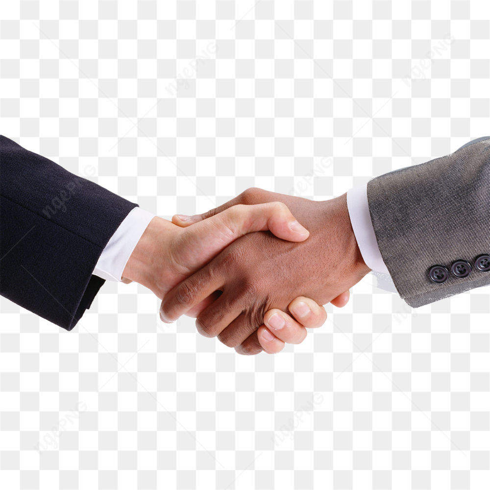 Businessman handshake closeup