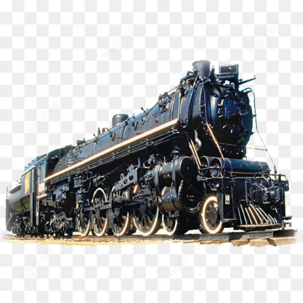 Old running steam train