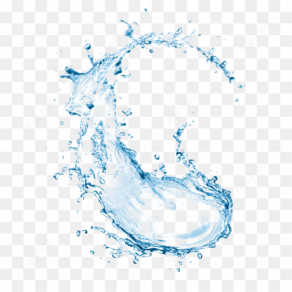 Water splash transparent PNG
