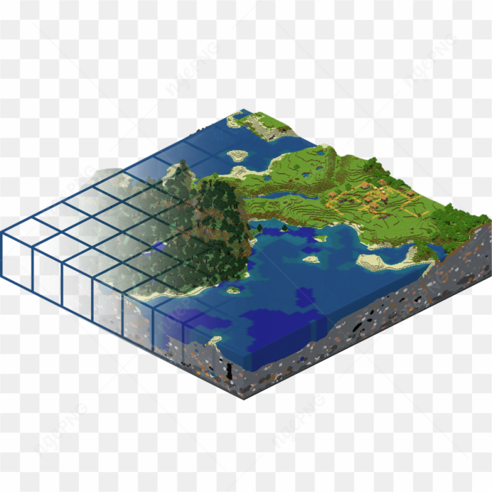 Minecraft world 3d render
